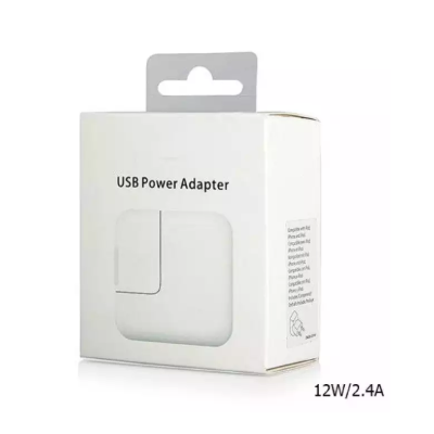 12W USB Power Adapter Plug Universal Smartphone Charger Rapid 2.4A Output for Apple iPad, iPad Mini, iPod, iPhone, and iWatch